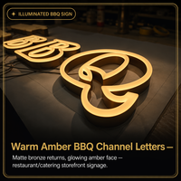 Lettres en relief LED 3D personnalisées à éclairage frontal, étanches IP65, signalétique contrôlée par Bluetooth pour bars, bureaux, magasins