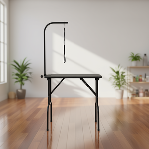 Support de toilettage pour animaux de compagnie 32x18 pliable en acier inoxydable avec support pour chien sans accoudoir - Product Image 2