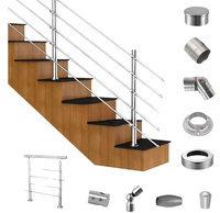 Modernes Villen-Innendekorations-Edelstahl-304/316-Handlaufsystem mit Treppengeländer und Pfosten