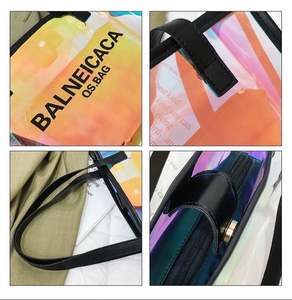 Sac fourre-tout à la mode 2020 nouveau design sac fourre-tout pvc logo personnalisé sacs holographiques - Product Image 6