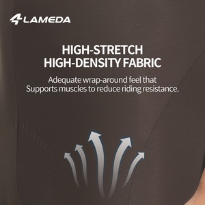 LAMEDA Short de cyclisme de marque à ourlet antidérapant pour hommes Short de cyclisme respirant sec 3D Tailoring pour hommes - Product Image 5