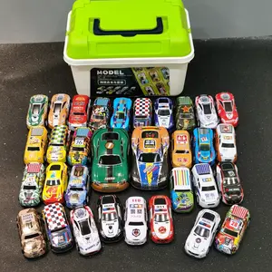 Mini 1:64 Scale Alloy Racing Car Diecast Plastic Friction Car Toy Set for Kids Boys' Vehicles Toys"