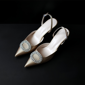 Sandalias de Tacón Alto con Cristales y Pedrería, Estilo Europeo y Americano, para Mujer, Novedad 2025, Moda para Novias - Product Image 6