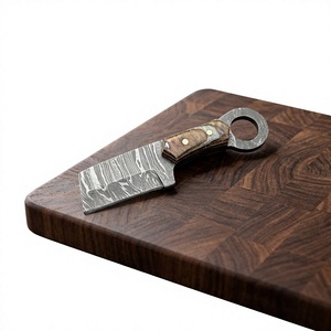 Cuchillo de Supervivencia y Caza de Acero de Damasco de Grado Industrial, Hecho a Mano, de Alta Calidad, con Hoja Fija Mini de Punta Caída y Mango de Madera OEM - Product Image 4