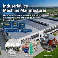Machine à glace en tubes 2000 kg, en acier inoxydable 304, refroidie par eau, pour tubes de 22 mm et 29 mm, personnalisable, fiable et durable, pour la distribution locale de glace en sacs