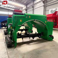 Retourneur de compost automoteur de type chenillé robuste, retourneur de paillis sur chenilles pour usine d'engrais organique à grande échelle