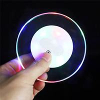 Boîte de nuit cadeau promotionnel multicolore étanche acrylique transparent LED clignotant tasse sous-verre Led boissons sous-verre