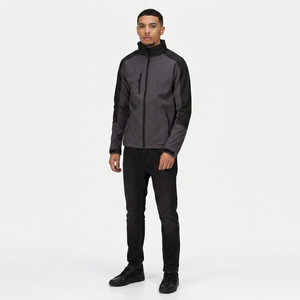 Latest Design <b>Men's</b> Waterproof Canvas Softshell <b>Jacket</b> with <b>Long</b> Sleeves Stand Collar Hooded & Front Logo-Made in Pakistan - Product Image 1