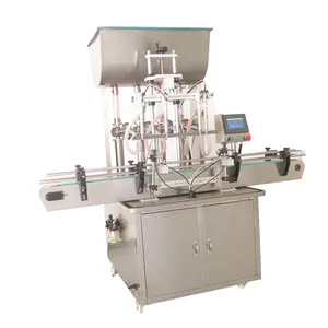 High-speed fully automatic four-nozzle paste, honey, sauce, cream, oil, juice, strawberry, jam, salad dressing filling machine