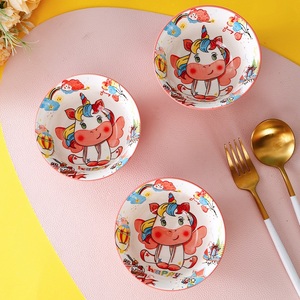 Vajilla de dibujos animados con corazón para niños, cuencos y platos creativos para el hogar, nuevo diseño - Product Image 4