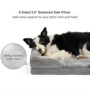 Orthopädisches Hundesofa aus <span class=keywords><strong>Memory</strong></span>-Schaum für große Hunde, superweiches, waschbares und wasserdichtes Haustierbett mit abnehmbarem Bezug und rutschfester Unterseite - Product Image 6