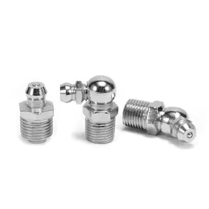 Phụ Kiện Bôi Trơn 1/8NPT Đầu Phun Súng Phun Mỡ 45 90 Độ Đầu Nối Núm Vú