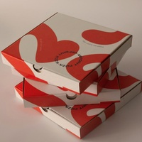 Boîtes à pizza en carton imprimées sur mesure, emballages alimentaires jetables pour la livraison, cartons pliables pour pizza, déjeuner, collations