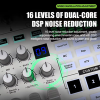 Carte son RGB à réduction de bruit, mixeur audio, kit de studio à domicile 48V pour podcast, interface externe, interface audio professionnelle