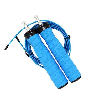gym caoutchouc fil Suppliers-Équipement de gymnastique à domicile, corde à sauter réglable, fil en acier
