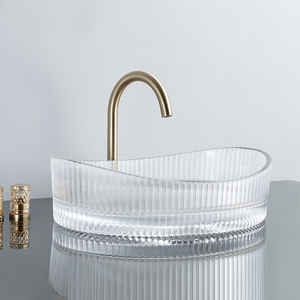 Lavabo Moderno de Cristal Artístico, Colorido, Ovalado, para Baño y Hotel - Product Image 5