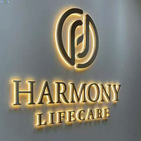 Enseignes publicitaires LED personnalisables, lettres lumineuses en forme de diamant pour hôpitaux, entreprises, utilisation en extérieur et en intérieur
