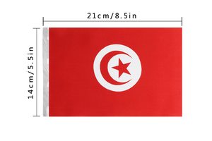 Guirnalda de Banderines con la Bandera de Túnez, Decoración para Fiestas, Bares, Clubes Deportivos, Impresión en Serigrafía de Poliéster, 2026 - Product Image 3