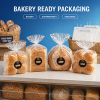 Sac à pain en LDPE avec soufflet de fond pour pain de mie, qualité alimentaire, imprimé en héliogravure, solution d'emballage personnalisée