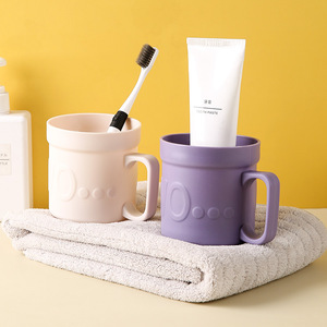 Autonomy Toothbrush <b>Cup</b> With Handle Thickened <b>Large</b> Capacity Round Mouth <b>Cup</b> For Bathroom And Students - Product Image 3
