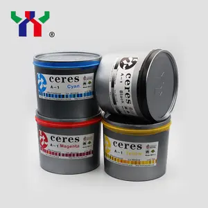 Kırmızı ofset mürekkep Ceres A-1 ofset baskı mürekkebi 2.5kg/can CMYK ofset baskı mürekkebi s Ceres çin'de kağıt baskı 20 yıl için iyi