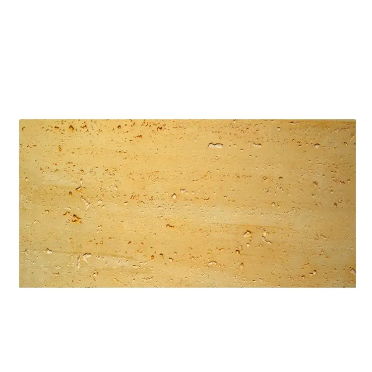 Duvar ve zemin dekorasyon MCM yapay taş altın traverten esnek kil mermer doğal taş