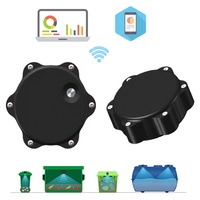 Détecteur de niveau de poubelle intelligent sans fil Dingtek DF703 pour poubelles à déchets ou à ordures, détecte la hauteur, la distance et le niveau