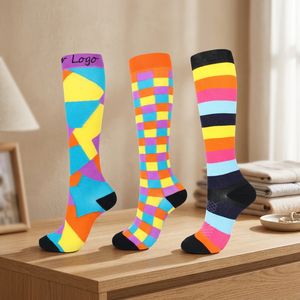 Mid-Calf Knitted Spandex Nylon Sports <b>Socks</b> Taiwan Made High Elastic Snug Fit Athletic & Daily Casual Mid-Calf <b>Socks</b> - Product Image 1