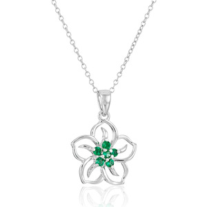 Exquisito collar con colgante de flor de Sakura, regalo de aniversario de circón para mujeres y niños - Product Image 1