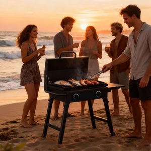 Phổ Xách Tay Vỉ Nướng Đứng Nướng Vỉ Nướng Đứng Phù Hợp Với Với Side Kệ Cho Nấu Ăn Ngoài Trời Cắm Trại - Product Image 1