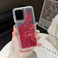 Étui de luxe 3-en-1 pour TECNO, étui de téléphone hybride TPU PC antichoc avec paillettes dynamiques et sable mouvant pour Tecno Spark20c/camon 30 Pro 4G