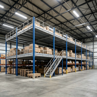 HONGXIN Étagère de mezzanine en acier robuste sans boulons, réglable, en acier laminé à froid, avec revêtement en poudre, protection contre la corrosion, personnalisable