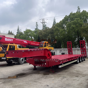 China 3 ejes 20 pies y 40 pies Semi-Remolque de carga cama plana con bloqueo de contenedor Material 20 pies de hierro y 40 pies Remolque de contenedores - Product Image 4