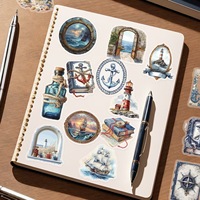 50 pegatinas retro impermeables de navegador, decoración DIY de dibujos animados para fundas de teléfono, cuadernos y vasos.