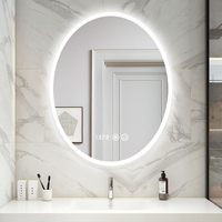 Miroir de maquillage ovale intelligent à Led, nouveau Design, miroir à lumière sur mesure pour Salon de coiffure, taille sur mesure