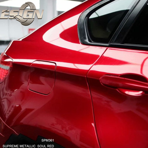 SUPREME METALLIC <span class=keywords><strong>SOUL</strong></span> ROUGE 1.52*18 mètre Haute Stretch Brillant Métal Vinyle <span class=keywords><strong>Film</strong></span> Voiture Wrap Plein Rouleaux Automobile Autocollant - Product Image 4