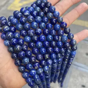 Genuine Natural Stone Beads Lapis Lazuli Round Loose Beads For Jewelry Making DIY Bracelet Necklaces Strand 4/6/8/10/12MM