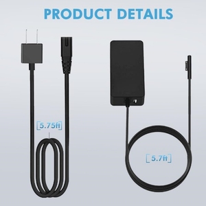Adaptateur d'alimentation rapide 15V 4A 65W pour Microsoft Surface Book Surface <span class=keywords><strong>Pro</strong></span> 3 & 4 Tablette avec adaptateur de port USB - Product Image 1