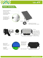Projecteur solaire haute luminosité 1 remplace 5 - Lampe solaire extérieure 2000/3000/4000/5000/6000/7000lm avec garantie 3-5 ans