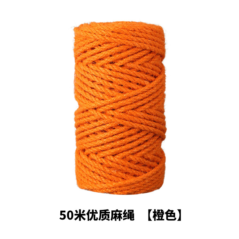 Orange hemp rope [Minimum bid 10 meters]