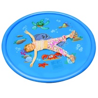Tapis d'arrosage gonflable en PVC en stock transfrontalier pour enfants jeu d'eau en plein air tapis anti-éclaboussures
