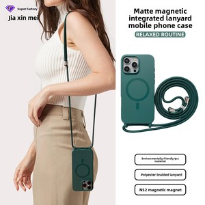 Étui de téléphone portable magnétique à bandoulière pour <span class=keywords><strong>iPhone</strong></span> 15/<span class=keywords><strong>iPhone</strong></span> 17 Pro Max, motif animal, finition mate, en thermoplastique, Ins Promax - Product Image 3