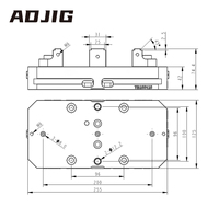Quick Change Zero Point Manual Vise TB255125 ZPP 20KN Perlengkapan Penahan Benda Kerja untuk Pemesinan CNC Presisi Bagian Kecil