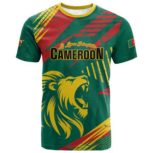 T-shirt de football personnalisé Cameroun 2026 <span class=keywords><strong>Les</strong></span> <span class=keywords><strong>Lionnes</strong></span> Indomptables Impression à la demande Votre texte T-shirts sportifs respirants en polyester - Product Image 3