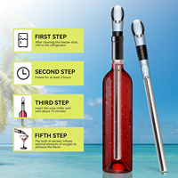 En acier inoxydable Vin Verseur Refroidisseur Refroidisseur Vin Refroidissement Bière Boisson Frozen Ice Bar Accessoires Vin Refroidisseur Bâton