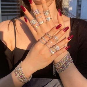 Elegante Collar de Tenis de Joyería Fina para Mujer, Plata S925 con Baño de Rodio, Zirconia 8A de Corte Radiante, Collar de Tenis con Diamantes - Product Image 6