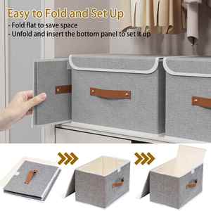 Foldable Wardrobe Storage Organizer with Lid for Closet Organization Closet Organization - Product Image 6