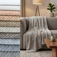Tissu d'ameublement en velours jacquard tissé uni respirant de haute qualité pour revêtement textile de meubles