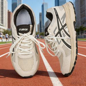 Chaussures de course légères à semelle épaisse respirantes pour hommes et femmes, chaussures de marche de style designer en maille pour hommes - Product Image 4