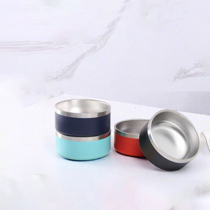 Double-Layer Stainless Steel Pet <b>Bowl</b> <b>Large</b> Capacity Non-Slip Anti-Spill <b>Dog</b> & <b>Bowl</b> Solid Pattern Drinking Water & Food <b>Bowl</b> - Product Image 3